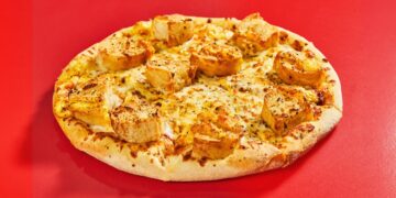 PIZZA DE PÃO DE ALHO COBERTA